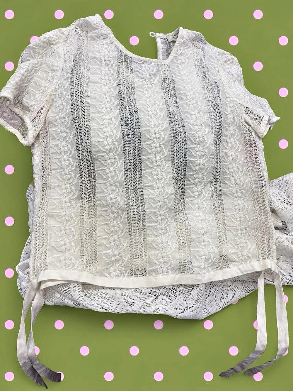 Madewell Embroidered Lace-Insert Top White XS